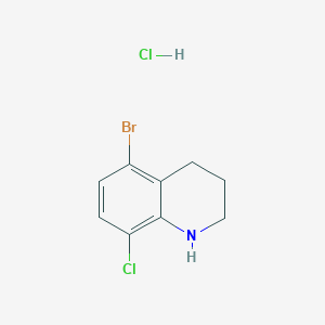molecular formula C9H10BrCl2N B1448378 5-Bromo-8-chloro-1,2,3,4-tetrahydroquinoline hydrochloride CAS No. 1803607-64-8