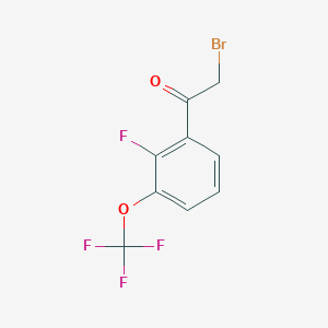 molecular formula C9H5BrF4O2 B1448380 2-Fluoro-3-(trifluoromethoxy)phenacyl bromide CAS No. 1429321-83-4