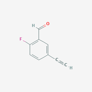 molecular formula C9H5FO B1448382 5-乙炔基-2-氟苯甲醛 CAS No. 1440535-11-4