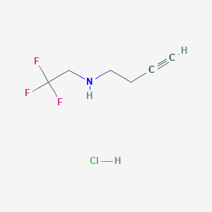 molecular formula C6H9ClF3N B1448383 (But-3-yn-1-yl)(2,2,2-trifluoroethyl)amine hydrochloride CAS No. 1607287-84-2