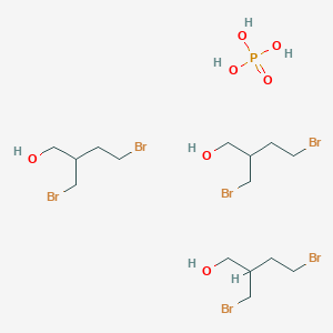 4-Bromo-2-(bromomethyl)butan-1-ol;phosphoric acid