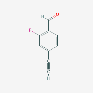 molecular formula C9H5FO B1448394 4-乙炔基-2-氟苯甲醛 CAS No. 1267502-64-6