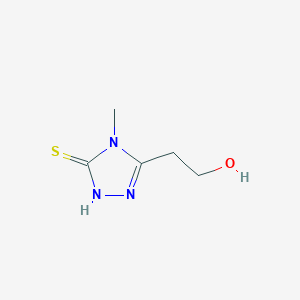 molecular formula C5H9N3OS B1448396 2-(4-甲基-5-硫代-4H-1,2,4-三唑-3-基)乙醇 CAS No. 121941-90-0