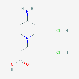 molecular formula C8H18Cl2N2O2 B1448399 3-(4-氨基哌啶-1-基)丙酸二盐酸盐 CAS No. 1461706-52-4