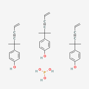 4-(2-Methylhex-5-en-3-yn-2-yl)phenol;phosphorous acid