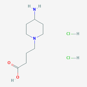 molecular formula C9H20Cl2N2O2 B1448405 4-(4-氨基哌啶-1-基)丁酸二盐酸盐 CAS No. 1461707-77-6