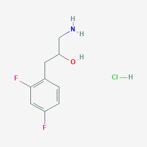 molecular formula C9H12ClF2NO B1448407 1-氨基-3-(2,4-二氟苯基)丙烷-2-醇盐酸盐 CAS No. 1461705-44-1