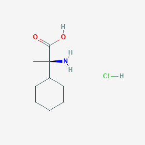 molecular formula C9H18ClNO2 B1448411 (2R)-2-氨基-2-环己基丙酸盐酸盐 CAS No. 1461733-27-6
