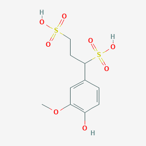 1-(4-Hydroxy-3-methoxyphenyl)propane-1,3-disulfonic acid