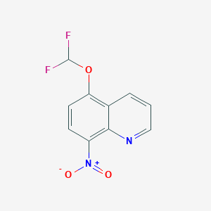 molecular formula C10H6F2N2O3 B1448419 5-(Difluoromethoxy)-8-nitroquinoline CAS No. 1803585-92-3