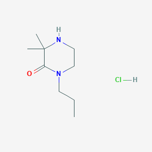 molecular formula C9H19ClN2O B1448423 3,3-Dimethyl-1-propylpiperazin-2-one hydrochloride CAS No. 1803600-12-5