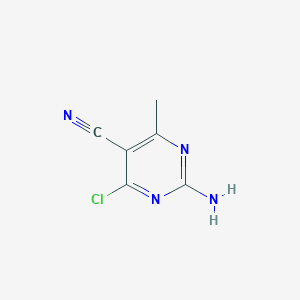 molecular formula C6H5ClN4 B1448425 2-Amino-4-chloro-6-methylpyrimidine-5-carbonitrile CAS No. 99586-66-0