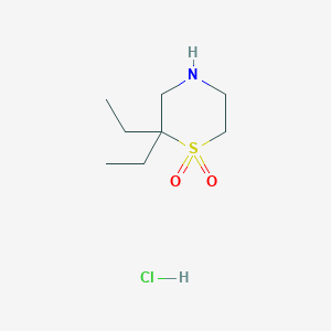 2,2-Diethyl-1lambda6-thiomorpholine-1,1-dione hydrochloride