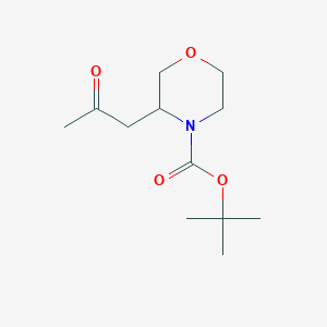 molecular formula C12H21NO4 B1448430 Tert-butyl 3-(2-oxopropyl)morpholine-4-carboxylate CAS No. 1696474-78-8