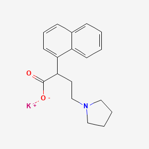 Potassium alpha-(2'-pyrrolidinyl)ethyl-1-naphthaleneacetate