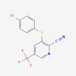 3-(4-Bromo-phenylsulfanyl)-5-trifluoromethyl-pyridine-2-carbonitrile