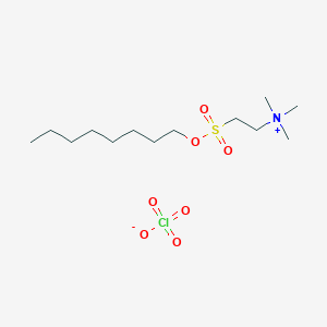 N,N,N-Trimethyl-2-[(octyloxy)sulfonyl]ethan-1-aminium perchlorate