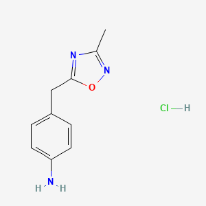 4-[(3-Methyl-1,2,4-oxadiazol-5-yl)methyl]aniline hydrochloride