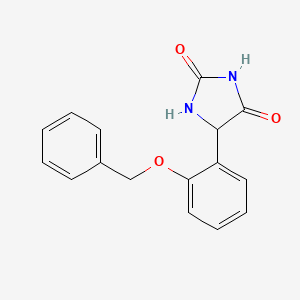 molecular formula C16H14N2O3 B1448445 5-[2-(苯甲氧基)苯基]咪唑烷-2,4-二酮 CAS No. 1803566-67-7