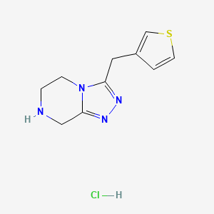 3-(thiophen-3-ylmethyl)-5H,6H,7H,8H-[1,2,4]triazolo[4,3-a]pyrazine hydrochloride