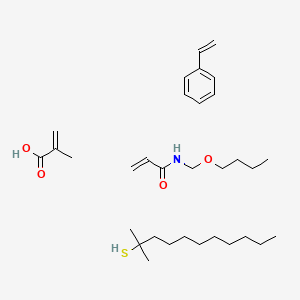 2-Propenoic acid, 2-methyl-, telomer with N-(butoxymethyl)-2-propenamide, tert-dodecanethiol and ethenylbenzene