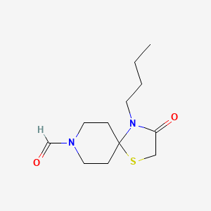 4-Butyl-3-oxo-1-thia-4,8-diazaspiro[4.5]decane-8-carbaldehyde