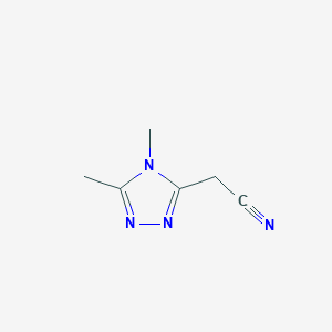 molecular formula C6H8N4 B1448452 2-(二甲基-4H-1,2,4-三唑-3-基)乙腈 CAS No. 1598277-86-1