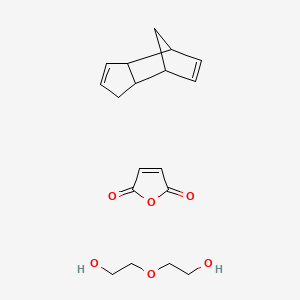 molecular formula C18H24O6 B14484531 Furan-2,5-dione;2-(2-hydroxyethoxy)ethanol;tricyclo[5.2.1.02,6]deca-3,8-diene CAS No. 64386-67-0