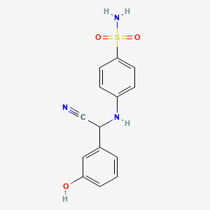 4-{[Cyano(3-hydroxyphenyl)methyl]amino}benzene-1-sulfonamide