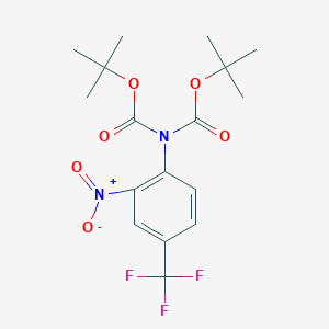 molecular formula C17H21F3N2O6 B1448454 Di-tert-butyl 2-(2-nitro-4-(trifluoromethyl)phenyl)malonate CAS No. 1440526-51-1
