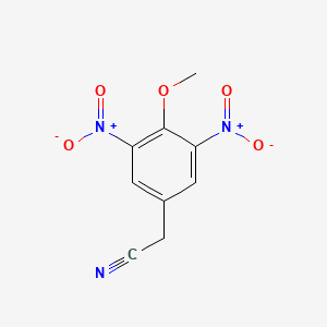 molecular formula C9H7N3O5 B1448455 (4-甲氧基-3,5-二硝基苯基)-乙腈 CAS No. 1440526-42-0