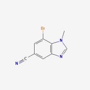 B1448457 7-Bromo-1-methyl-1,3-benzodiazole-5-carbonitrile CAS No. 1414029-13-2