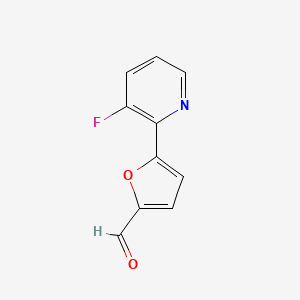 molecular formula C10H6FNO2 B1448458 5-(3-Fluoropyridin-2-yl)furan-2-carbaldehyde CAS No. 1803610-02-7