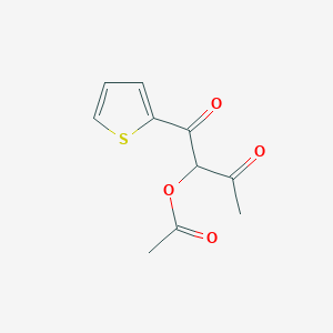 1,3-Dioxo-1-(thiophen-2-yl)butan-2-yl acetate