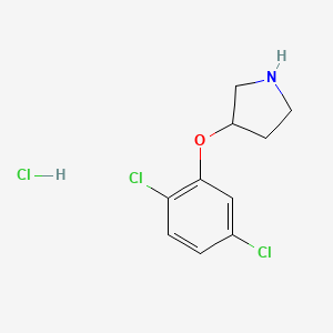 molecular formula C10H12Cl3NO B1448460 3-(2,5-Dichlorophenoxy)pyrrolidine hydrochloride CAS No. 1707365-23-8