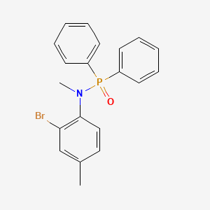 molecular formula C20H19BrNOP B14484610 N-(2-Bromo-4-methylphenyl)-N-methyl-P,P-diphenylphosphinic amide CAS No. 65814-46-2