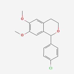 1H-2-Benzopyran, 1-(4-chlorophenyl)-3,4-dihydro-6,7-dimethoxy-