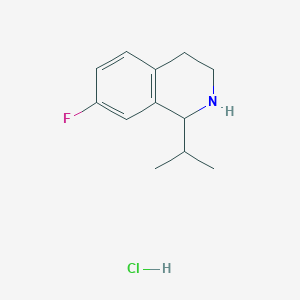 molecular formula C12H17ClFN B1448465 7-Fluoro-1-(propan-2-yl)-1,2,3,4-tetrahydroisoquinoline hydrochloride CAS No. 1085542-79-5