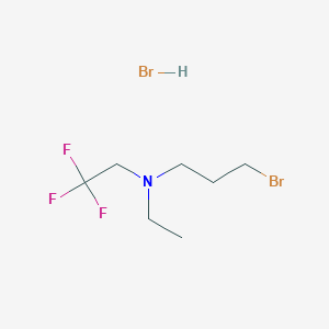 molecular formula C7H14Br2F3N B1448466 (3-溴丙基)(乙基)(2,2,2-三氟乙基)胺氢溴酸盐 CAS No. 1461707-37-8