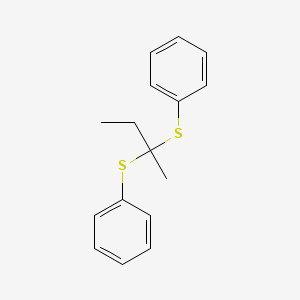 2-Phenylsulfanylbutan-2-ylsulfanylbenzene