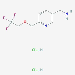 molecular formula C9H13Cl2F3N2O B1448470 {6-[(2,2,2-三氟乙氧基)甲基]吡啶-3-基}甲胺二盐酸盐 CAS No. 1803588-92-2