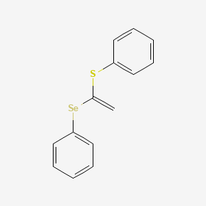 {[1-(Phenylselanyl)ethenyl]sulfanyl}benzene