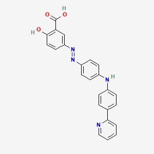 6-Oxo-3-(2-{4-[4-(pyridin-2-yl)anilino]phenyl}hydrazinylidene)cyclohexa-1,4-diene-1-carboxylic acid