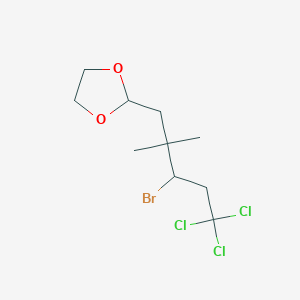 2-(3-Bromo-5,5,5-trichloro-2,2-dimethylpentyl)-1,3-dioxolane