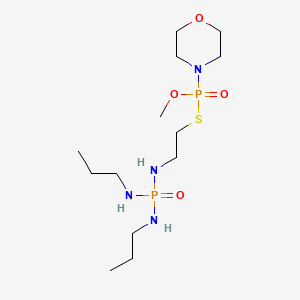 molecular formula C13H32N4O4P2S B14484754 O-Methyl S-(dipropylaminophosphoramido)ethyl phosphoromorpholinothioate CAS No. 63717-19-1