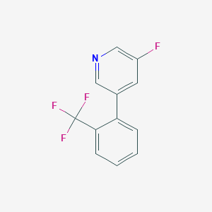 molecular formula C12H7F4N B1448482 3-Fluoro-5-[2-(trifluoromethyl)phenyl]pyridine CAS No. 1261600-84-3