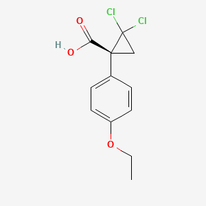 (1R)-2,2-Dichloro-1-(4-ethoxyphenyl)cyclopropane-1-carboxylic acid