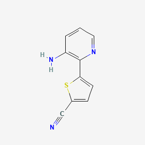 molecular formula C10H7N3S B1448487 5-(3-Aminopyridin-2-yl)thiophene-2-carbonitrile CAS No. 1550733-62-4