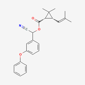 [cyano-(3-phenoxyphenyl)methyl] (1S,3R)-2,2-dimethyl-3-(2-methylprop-1-enyl)cyclopropane-1-carboxylate