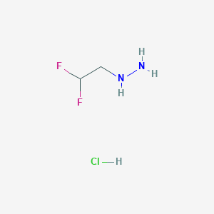 molecular formula C2H7ClF2N2 B1448489 (2,2-Difluoroethyl)hydrazine hydrochloride CAS No. 1504582-53-9